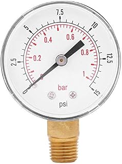 Low Pressure Gauge,Mini Low Pressure Gauge For Fuel Air Oil Or Water 0-15psi/0-1bar BSPT
