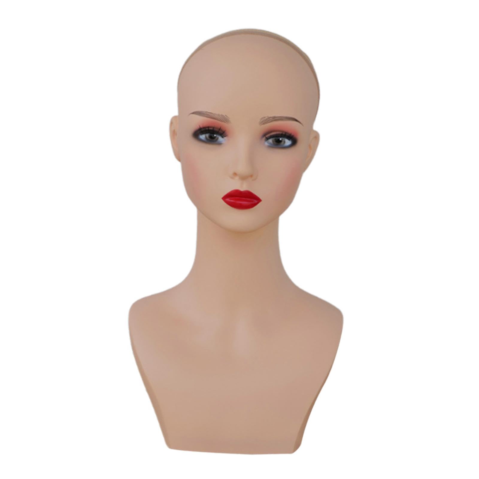 Cabeza de maniquí femenino, busto de cabeza de maniquí, soporte para peluca, soporte de exhibición de peluca para uso personal, Style a