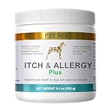 PetScy Itch & Allergy Plus Chews for Dogs Itchy Skin, Ears & Paws | Probiotics, Moringa & Turmeric | Dog Allergy Relief for Skin Redness, Hair Loss Gut & Digestive Health - Bacon Flavor - 60 Chews