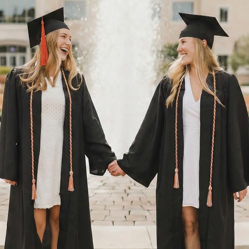 Image of GraduationMall Graduation Honor Cord 68 inch OrangeWhite