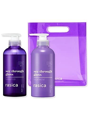 rasica ラシカ シースルーグロス セット サロン専売品 美容室専売品 むらさきシャンプー 人気 色落ち 防止 カラーケア カラーケアシャンプー ムラサキシャンプー ムラシャン 紫シャンプー パラベンフリー ノンシリコーン 鉱物油フリー
