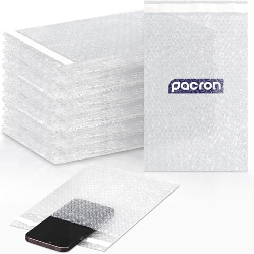 Image of Clear Self-Seal Cushioned Bubble Pouches 6x8.5, 650-Pack Protective