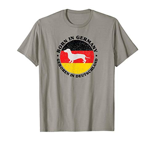 Dachshund Dog Germany Flag Retro Deutschland Gifts T-Shirt