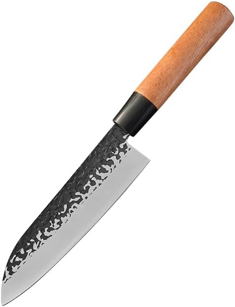 Meat Cleaver, 7 Inch Hand-Forged Meat Cleaver Fruit Fish Peeler Chef Knife Professional Slicing Knives Stainless Steel Wood Handle Boning Cooking Knives