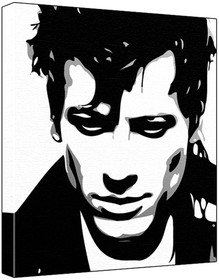 Ioan Gruffudd (100% Original Painting. Not A Print ) Acrylic Paint On Deep Framed Canvas (60 x 50 x 1.8 cm) 3-Colour Black/Grey/White-image-6