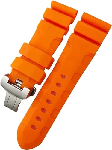 Bracelet de montre en silicone vert 24mm résistant au chlore pour préserver votre boîtier