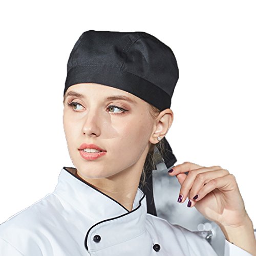 LissomPlume Baumwolle Kochmütze Küchenmütze Gastromützen Kochhaube Chef Hat Arbeitsmütze - schwarz Cover