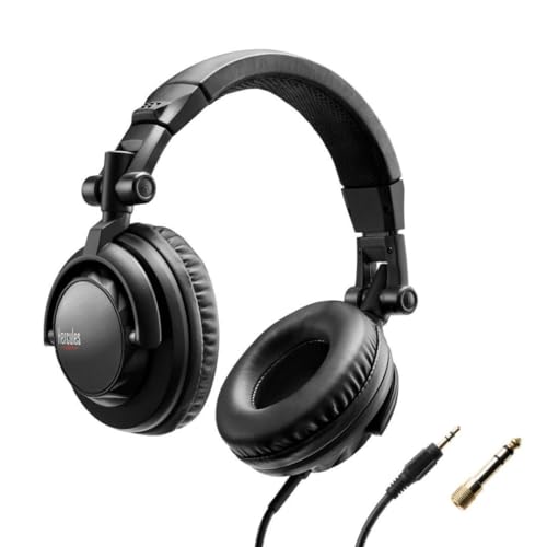 Hercules HDP DJ45 クローズドバックDJヘッドフォン 最適な遮音、ソフトパディング、回転イヤーピース、スパイラルケーブル(ブラック)