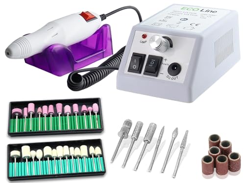 Fußpflege-Set Maniküre-Set Kombi-Gerät Elektrisches Fräser-Set Fußpflegegerät und Elektrische Nagelfeile mit Filzpolierer und keramischen Schleifkörper
