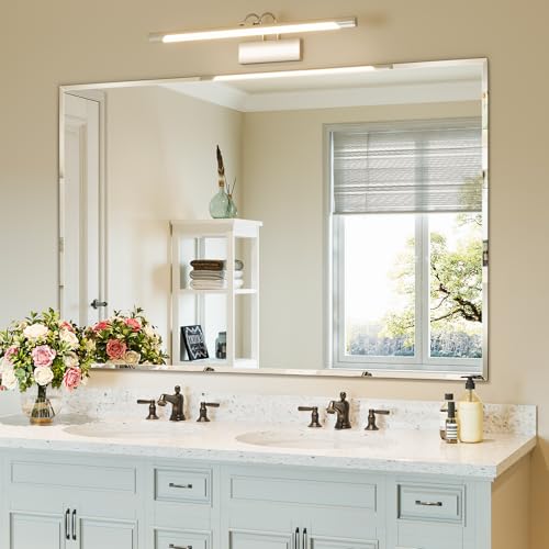 Wiserset Beveled Bathroom Mirror 55"x36", Frameless Mirror for Wall - image 1