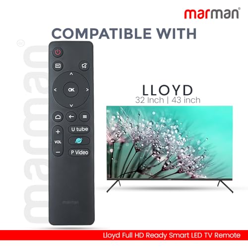 Image of marman Compatible with Lloyd Tv Remote Control Original Suitable for UHD FHD 4K LED TV Non Voice Command & No Bluetooth Connection with Streaming Apps - Pairing is Not Required