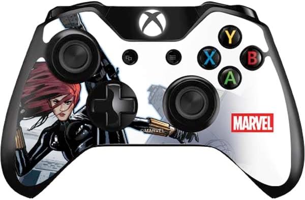 Skinit Decal Gaming Skin Compatible with Xbox One Controller - Officially Licensed Marvel Black Widow Widowmaker Design
