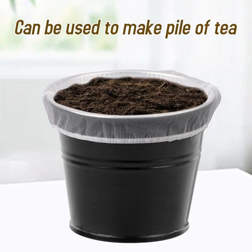 Paint Strainer Bags 1 Gallon Paint Filter Bag White Fine Mesh Disposable Bag Bucket Strainer with Elastic Drawstring Top Opening for Paint Gardening, 5 Pack