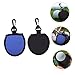 NAMOARLY 2pcs Golf Ball Cleaning Bag Portable Wipe Pouches for Cleaning Storage Durable Buckle Design Golf Accessories for Enthusiasts Black Blue