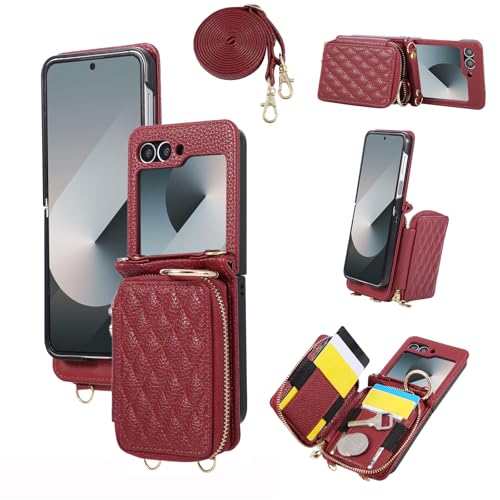 Coque Samsung Galaxy Z Flip 5 Antichoc Asuwish Rouge Rigide