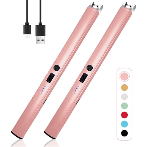 2-Pack Dual Arc Rechargeable USB Lighter with LED Display