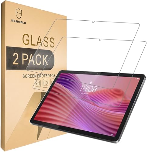 Mr.Shield Protector de Pantalla para Lenovo Tab K10 2nd Gen 10.1 [2025] Cristal Vidrio Templado [2 Piezas] [9H Dureza] Anti-Arañazos