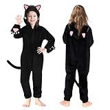 【Conception de Pyjama réaliste chat】Ce costume de chat à capuche pour fille présente des détails superbes et réalistes. Avec une paire d'oreilles de chat roses vives et une broderie exquise de moustaches de chat sur la capuche, les gants à griffes de chat sont conçus avec des coussinets de chat roses, et une longue queue douce est attachée à l'arrière. En Pyjama Grenouillère d'Halloween, encouragez la créativité des enfants,explorez le plaisir de la fête d'Halloween!