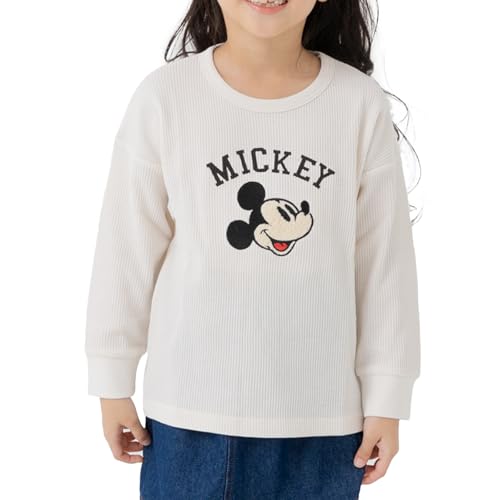 ディズニー キッズ ベビー服 長袖 Tシャツ ロンT 子供服 男の子 女の子 ワッフル DISNEY ミッキーマウス ドナルドダック Disney 80 90 100 110 120 130 140cm