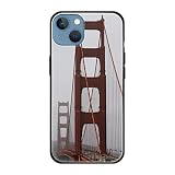 König Design Custodia compatibile con Apple iPhone 13 Custodia TPU Protezione angolare antiurto Sottile antigraffio Custodia per Apple iPhone 13 - Golden Gate Bridge