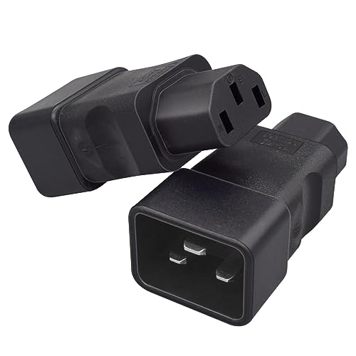 Adaptateur IEC320 C20 vers C13 femelle vers mâle compact et robuste 16 A vers 10 A