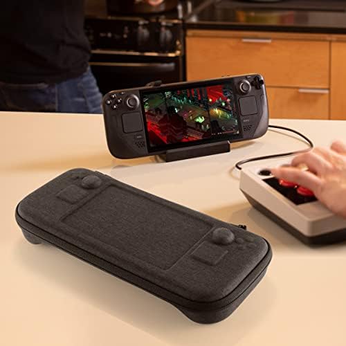 Carrying Case Compatible with Steam Deck, Portable Travel Carry Case, Hard Shell Storage Bag Fits Steam Deck Console with TPU Soft Cover, Gifts for Men (Slim)