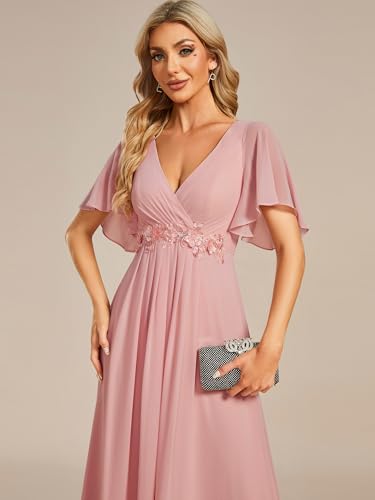 Image of Ever-Pretty Womens V Neck Applique Mother of the Bride Dresses Formal Dress