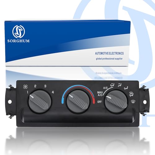 Sorghum Climate Control Module - A/C Control Panel Module Compatible with Chevrolet 99-04 S10 03-05 Blazer GMC 99-02 Sonoma Oldsmobile 03-04 Bravada Replace OEM 16250545 15098964