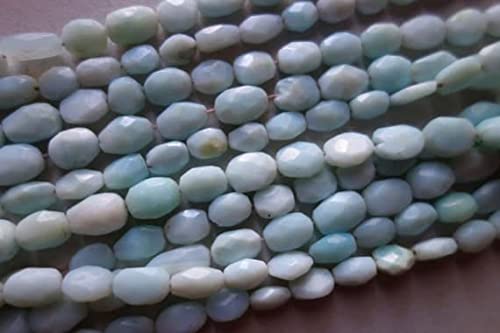 Perles opale péruvienne 6x9mm pierre gemme naturelle facettée ovale pour fil bijoux DIY