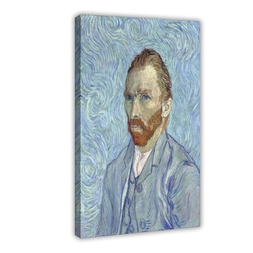 Autoportrait de Vincent Van Gogh impression sur toile décoration murale salon bureau 40x60cm