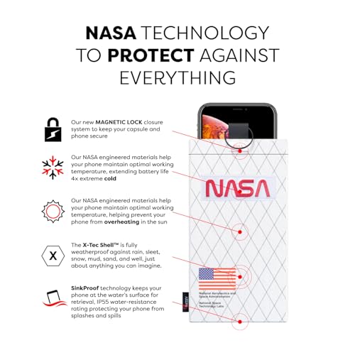 Image of PHOOZY Apollo II Thermal Phone Case with NASA-Derived Technology - Extends Battery Life 4X in Cold Weather and Heat - Military Grade 8-Foot Drop Protection Insulated Pouch - Medium Space