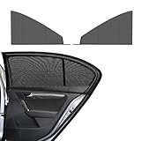 povtii 2 PCS Car Window Shades, Breathable Mesh Side Window Sun Shade Blocker for Privacy Blackout, Auto Window Screen UV Protection Cover for Baby Family Pet, Car Accessories (Car Front 22.8'×15.7')