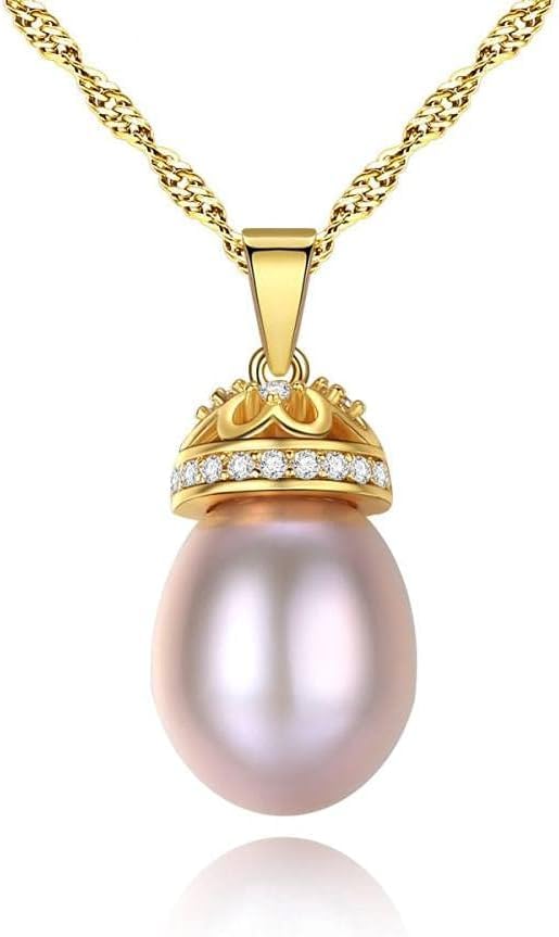 Pendentif Perle Violette et Collier Argent pour Sublimer vos Tenues Chic