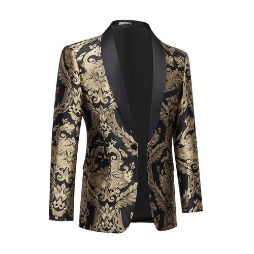 Men’s Suit Jacket Jacquard Slim Fit Shawl Lapel Tuxedo Wedding Party Prom Suit Coat3
