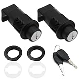Aynaxcol Saddlebag Locks Universal RS Lock Set with 2 Keys RS Hard Saddle Bags Lock Replacement for Harley Davidson Honda Yamaha Kawasaki Suzuki (2 Packs Black)