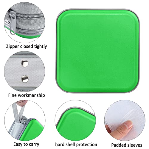 Siveit Cd Case, 40 Capacity Cd/Dvd Case Holders Wallet Hard Plastic Dvd Disc Cases Storage Binder For Car Home Office Travel (Green) #TOP1