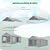 COBIZI Carport Canopy 12x20 Heavy Duty Portable Garage with Roll-Up Ventilation Windows & Doors, Removable Sidewalls Car Canopy Car Tent Waterproof with Built-in Sandbags for Cars, Boats, Trucks, Gray