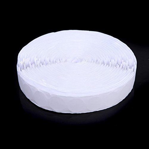 Preisvergleich Produktbild 500pcs Klettband 20mm Hakenband Klettpunkte Klettverschluss Klett Selbstklebend