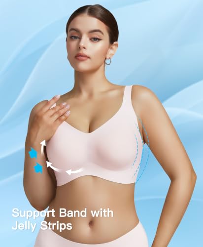 Image of Minimizer Bras for Women Full Coverage Wireless Plus Size Seamless Bralette Removable Pads Comfort 32A-42DD