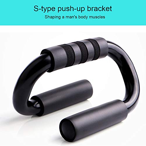 muxiao Barras push-up, alças para suportes de flexão em forma de S, barras de suporte push-up com pu