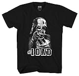 STAR WARS Darth Vader #1 Dad Father Men's Adult Graphic Tee T-Shirt (X-Large, Black 30/1)