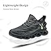 MGBDSZ Mens Running Shoes Gym Slip on Sneakers Non Slip Walking Tennis Sports Work Athletic Workout Casual Lightweight Breathable Fashion Black US 8.5