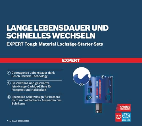 Scies trépans EXPERT Multi Material Bosch Ø 68 mm coffret de 3 pièces - 6