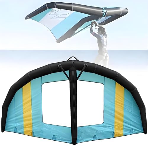 Inflatable Surf Sail for Windsurfing - Portable Handheld Wing Sail for Adults, Water Wings for Surfing & Foil Kite Surfing, Window Design for Enhanced Visibility