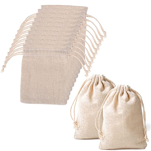 Mini Sac En Jute 25 Pièces Pochon Jute Pochette Sachet En Lin Chanvre Sachet En Lin Chanvre Pochon Tissu Sachet Bijoux En Lin Pour Bijoux Fête De Mariage Célébrations Noël 10 * 15 Cm Cover