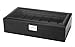 SWEETV Large Watch Case for Men - 12 Watches Slots, Faux Leather Luxury Jewelry Display Organizer Watch Box Storage w/Glass Top, Lockable Metal Buckle, Black