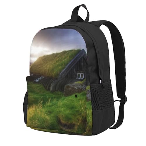 Iceland Hut printed Adult backpack Travel Shoulder daypack