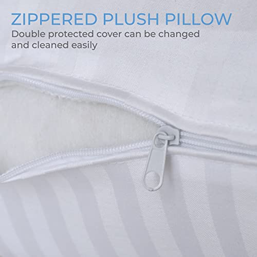 Lb Laura Benasse Live The Design EVS_QUEEN_LUX_STRP_PLW_10PK Luxury Queen Pillows 10 Pack, Pillows For Sleeping With Cotton Cover, Hotel Pillows In Bulk Or Side Back & Stomach Sleepers thumb #4