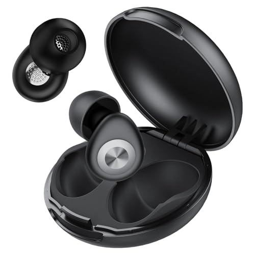 Ear Plugs for Sleep, 45dB Noise Cancelling Earplugs Hearing Protection for Sleep, Concentration, Travel, Work, Concerts, Ultra Comfortable Reusable Silicone Ear Plugs, 8 Tips(XS/S/M/L) & Case