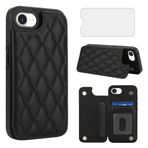 Coque iPhone SE 4 antichoc avec porte-carte et verre trempé protection 360